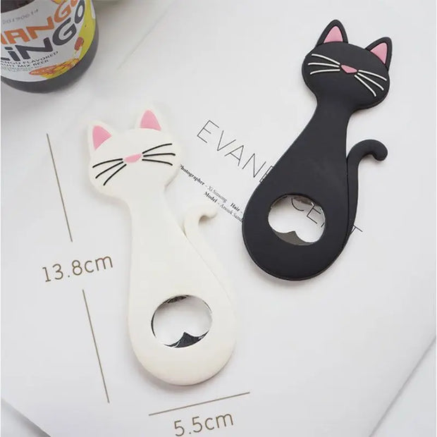 Retro Cat Bottle Opener Refrigerator Magnet