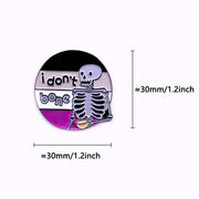 "I Don't Bone" Asexual Pride Enamel Lapel Pin