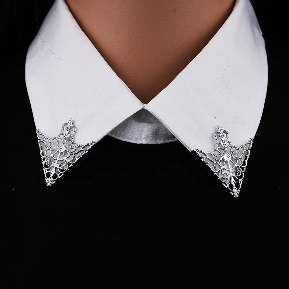 dress shirt collar clips Vintage Elegance Neck Embellishment Tips black corset Bar Shape Color:Pearl Ivory ($118.66) Multi Coast Petite Printed