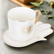 Hamsa & Evil Eye Mug and Saucer Gift Set