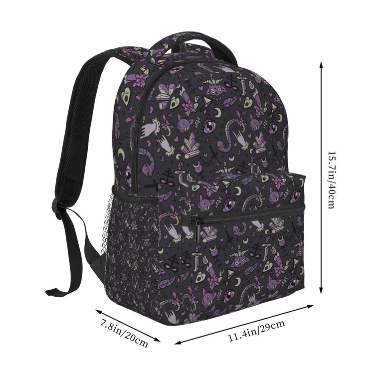 Witchy Wanderlust Purple and Black Travel Backpack