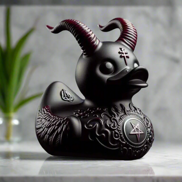 Death Metal Duckie Bathroom Decor Resin Sculpture