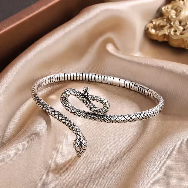 The Serpentine Offering 925 Sterling Silver Snake Bracelet