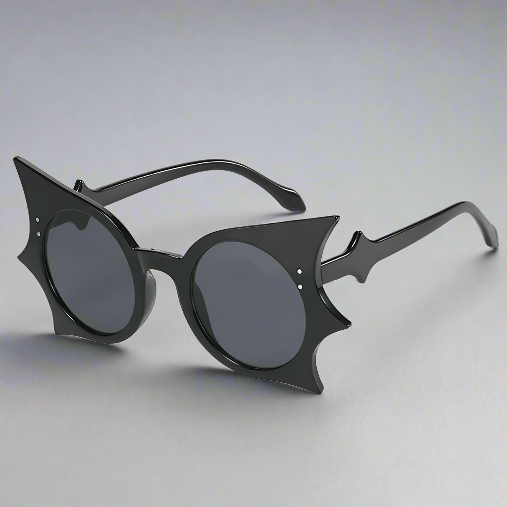 Bat Shaped Gothic Sunglasses Shades Dark Lens Black Vamp Batwing Sunglasses in Black | Gothic Inspired Clothing  main image 2