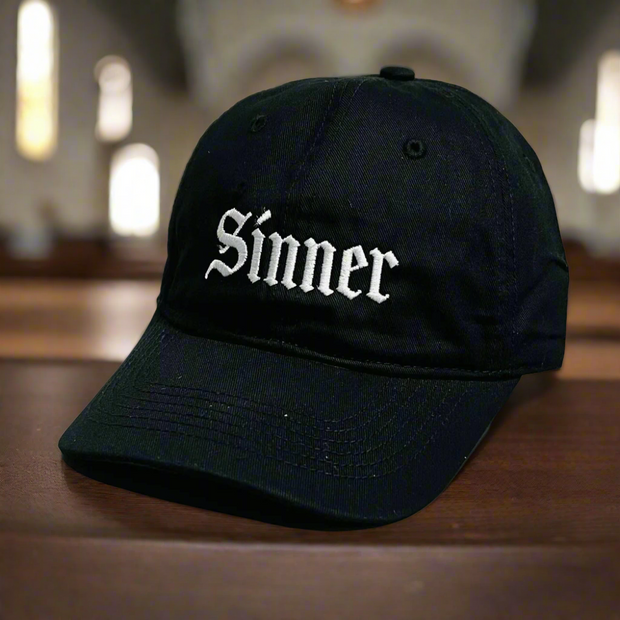 "Sinner" Embroidered Dad Hat