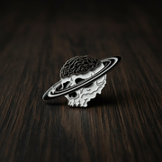 Skull Planet Enamel Lapel Pin