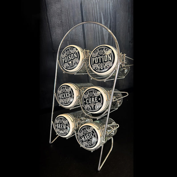 Kitchen Witch Alchemy Jar Spice Rack by Alchemy Gothic