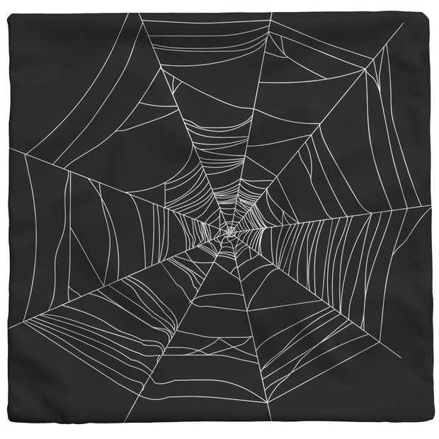 "Web of Shadows" Spiderweb Throw Pillow