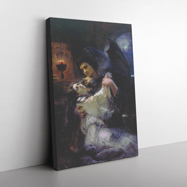 "Tamara and the Demon" by Konstantin Makovsky Rectangle Canvas Wrap