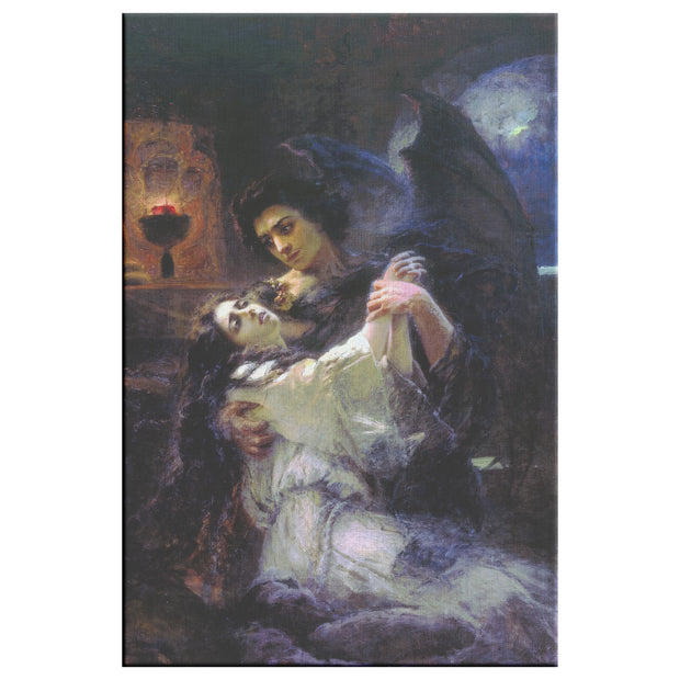"Tamara and the Demon" by Konstantin Makovsky Rectangle Canvas Wrap