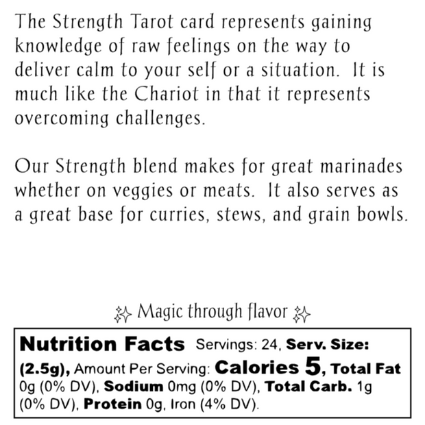Tarot Card Spice Blend "Strength" by Dahlia's Enchanted Kitchen