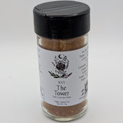 Tarot Card Spice Blend "The Tower" by Dahlia's Enchanted Kitchen on a white background