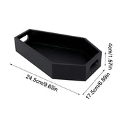 The Black Coffin Lair Wooden Decorative Jewelry Tray - Coffin-Shaped Tray Crafted from Solid Wood and Painted Black - Versatile Use for Serving Drinks, Displaying Crystals, or Storing Cosmetics