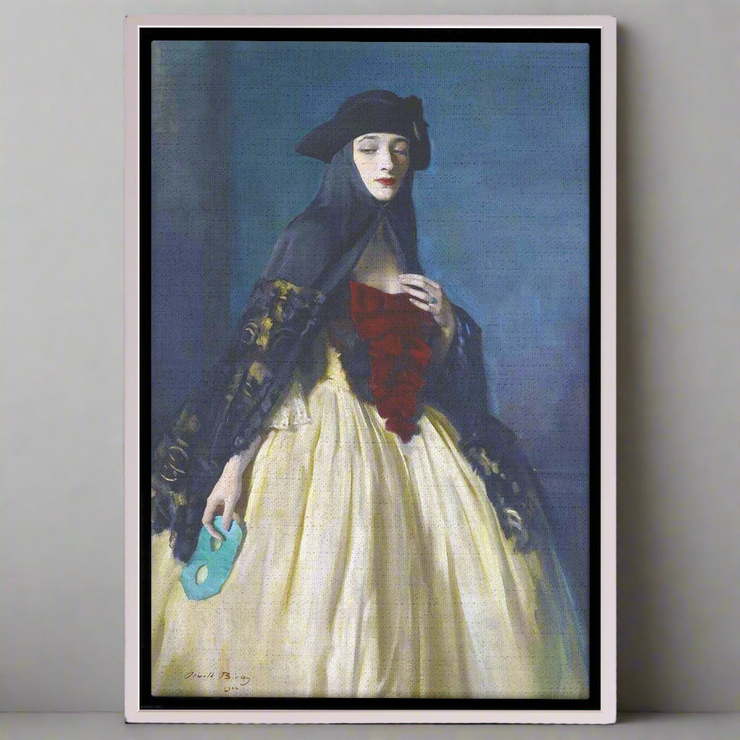 Toile encadrée rectangulaire « Le Masque Vert »
