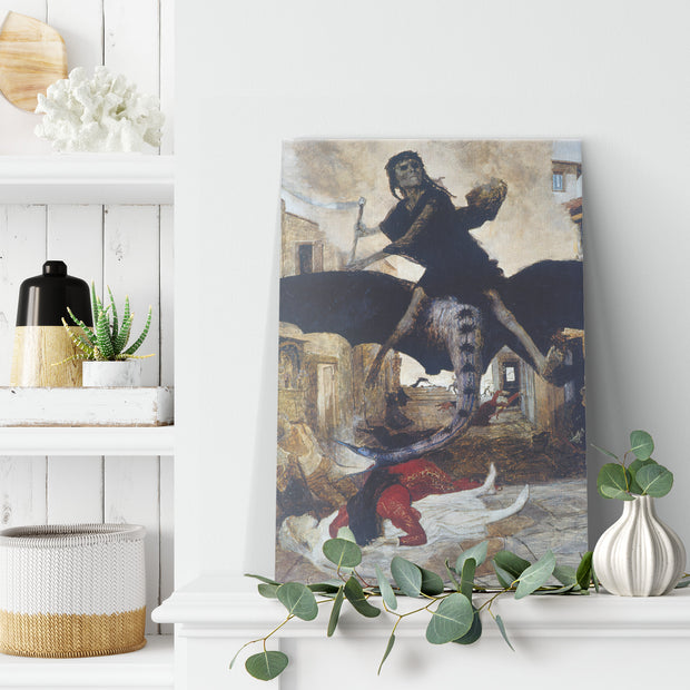 "The Plague" by Arnold Böcklin Rectangle Canvas Wrap