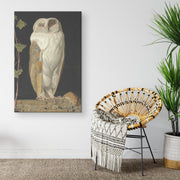 "The White Owl" by William James Webbe Rectangle Canvas Wrap