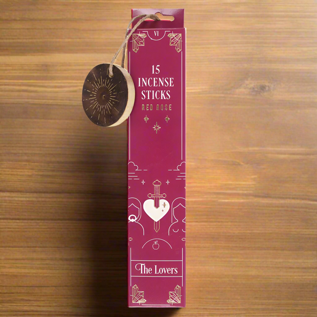 The Lovers Tarot Incense Sticks | Red Rose Scent