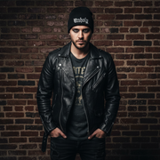 "Unholy" Black Knit Beanie