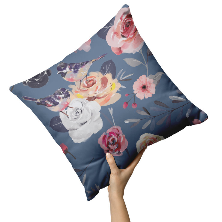 "Watercolor Birds" Throw Pillow