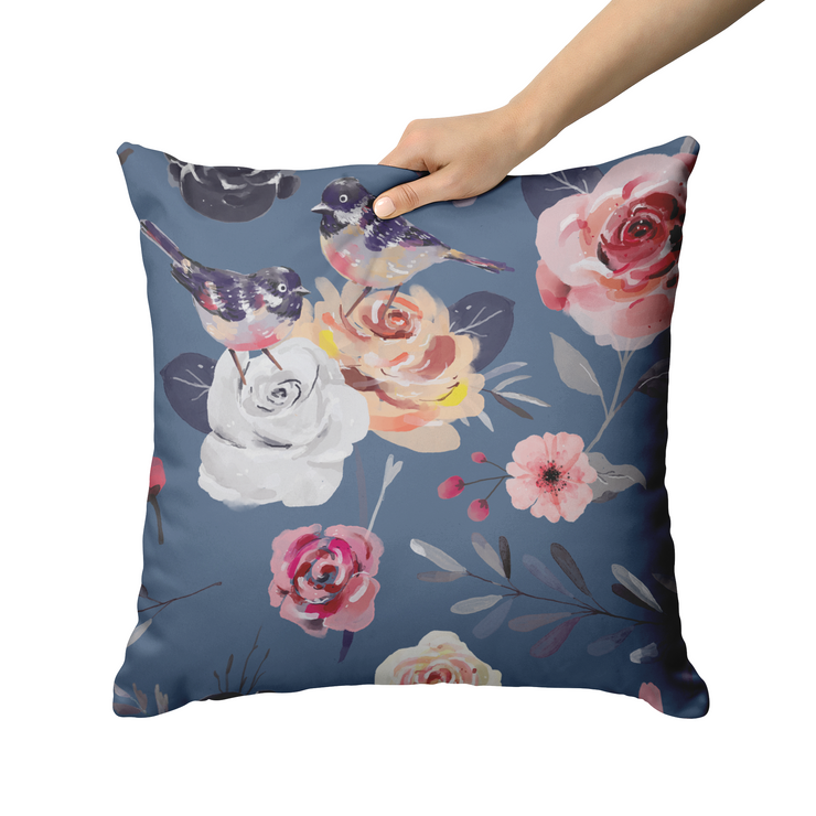 "Watercolor Birds" Throw Pillow