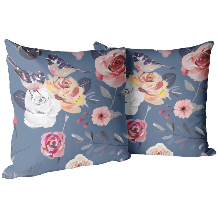 "Aquarelle Florale" Coussin