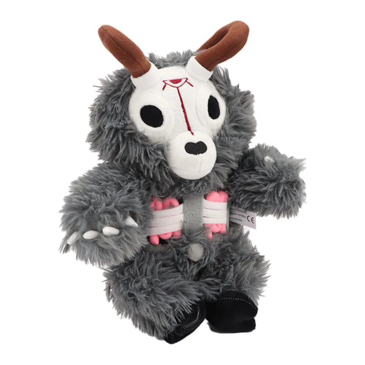 Wendigo Folk Horror Cryptid Plush Toy - Creepy and Cuddly 14-Inch Tall Legendary Monster - Features Horns, Visible Ribs, and Removable Guts - Perfect for Fans of Horror, Cryptids, Folklore, and Legends