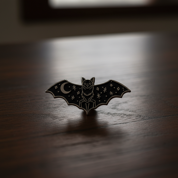 Wings of Night Bat Enamel Lapel Pin