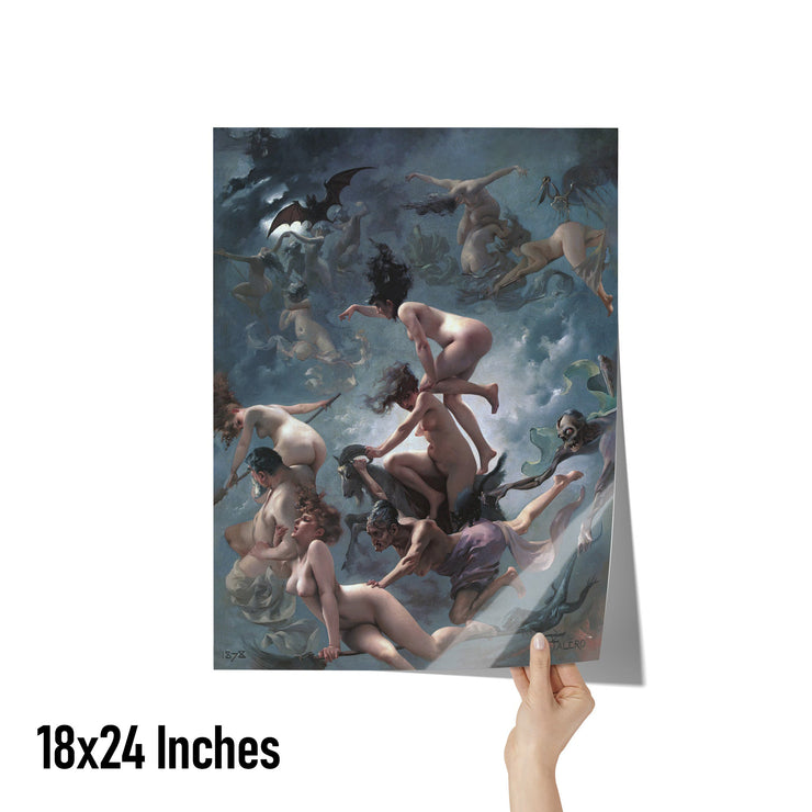 "Witches Going to their Sabbath" by Luis Ricardo Falero Matte Poster
