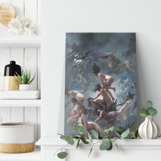 "Witches Going to their Sabbath" by Luis Ricardo Falero Rectangle Canvas Wrap