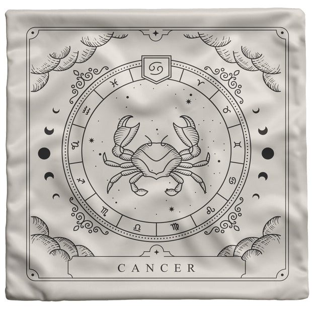 "Zodiac Series - Cancer" Reversible Throw Pillow