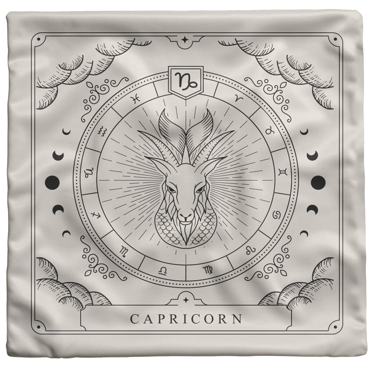"Zodiac Series - Capricorn" Reversible Throw Pillow