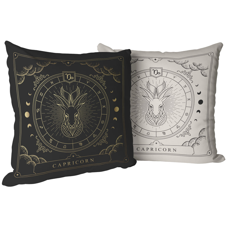 "Zodiac Series - Capricorn" Reversible Throw Pillow