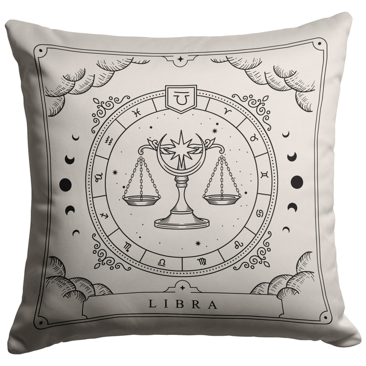 "Zodiac Series - Libra" Reversible Throw Pillow