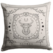 "Zodiac Series - Taurus" Reversible Throw Pillow