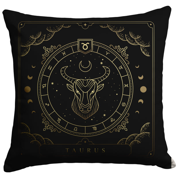 "Zodiac Series - Taurus" Reversible Throw Pillow