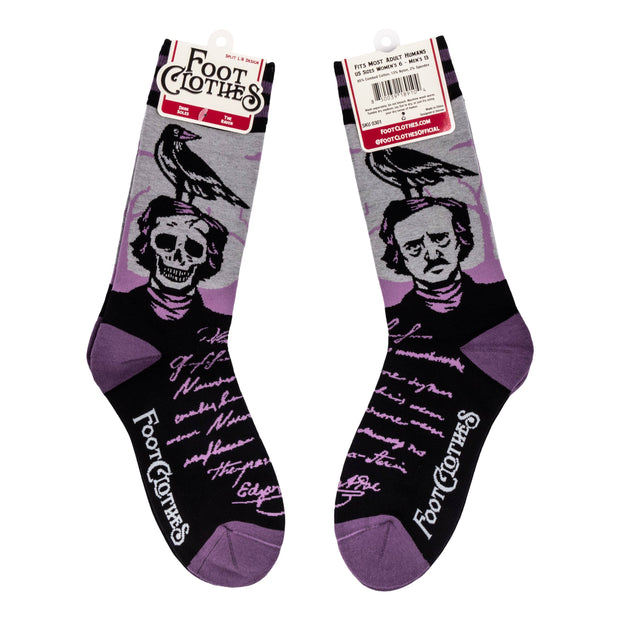 The Raven Poe Crew Socks