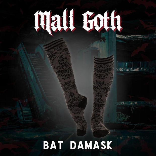 Bat Damask Knee High Socks