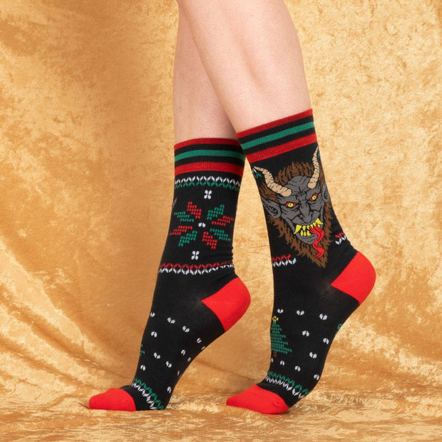 Krampus Ugly Xmas Sweater Crew Socks