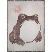 Frog by Matsumoto Hoji Woven Throw Blanket