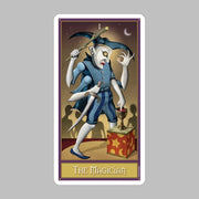 Deviant Moon Tarot Deck by Patrick Valenza showcasing unique gothic-themed tarot cards with moon-faced characters inspired by childhood dreams.  