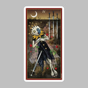 Deviant Moon Tarot Deck by Patrick Valenza showcasing unique gothic-themed tarot cards with moon-faced characters inspired by childhood dreams.  