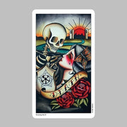 Eight Coins' Tattoo Tarot Deck and Book Set by Lana Zellner features 82-card Tarot Deck and 188-page full-color book full of enlarged illustrations, insightful descriptions, and personal interpretations by the artist. Deep dive into the meaning and symbolism behind tattoo Tarot images perfect for seasoned readers and newcomers.