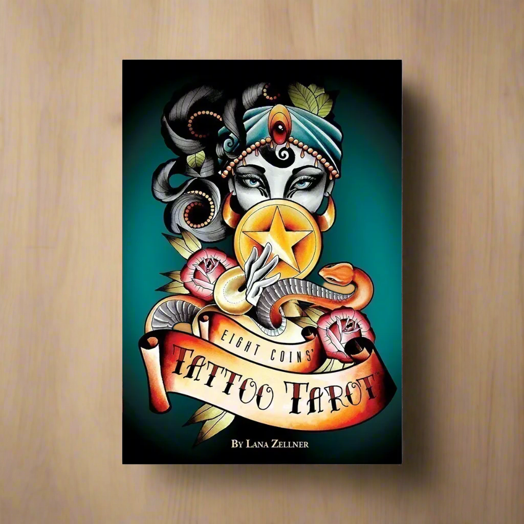 Eight Coins' Tattoo Tarot Deck and Book Set by Lana Zellner