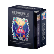 Fablemaker's Animated Tarot Deck with bright, colorful artwork using lenticular technology for dynamic 8-frame looping animation. 78-card tarot deck and 280-page hardcover guidebook. Interactive and engaging tarot reading experience.