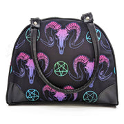 Goat Skulls and Pentacles Bowler Purse