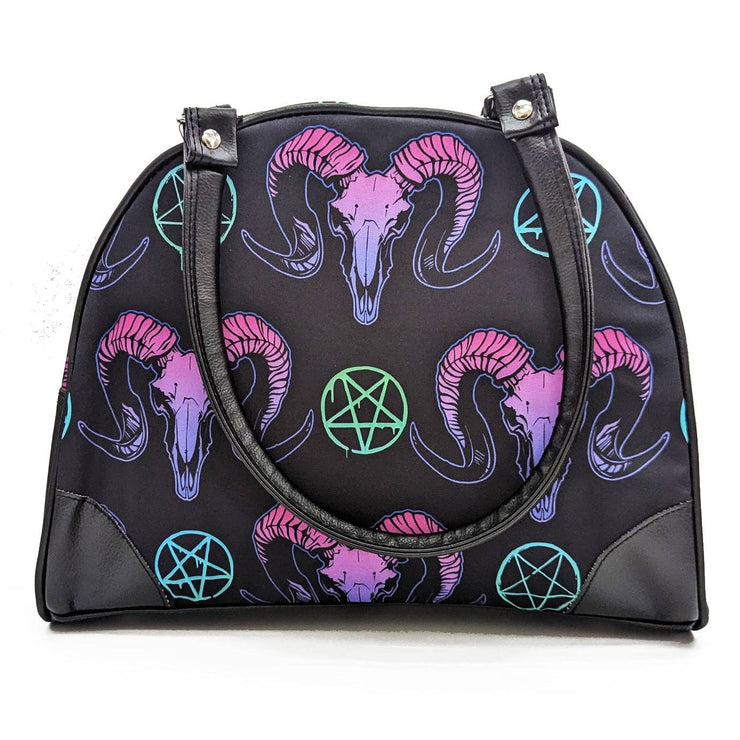 Goat Skulls and Pentacles Bowler Purse