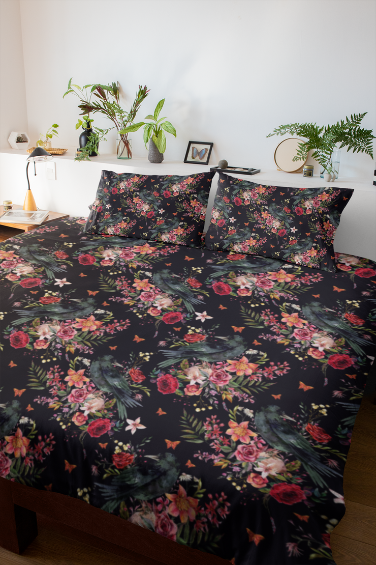 "The Raven of the Wood" Microfiber Duvet Cover