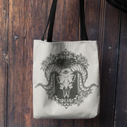 "Third Eye Ram Skull" Heavy-Duty Canvas Tote Bag