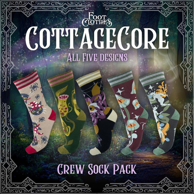 Cottagecore Crew Sock Pack | 5 Designs
