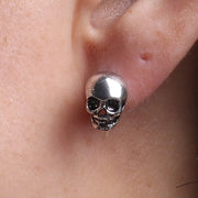 Vanitas Human Skull Stud Earrings